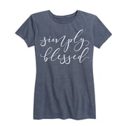 Instant Message - Simply Blessed Womens Short Sleeve Graphic T-Shirt