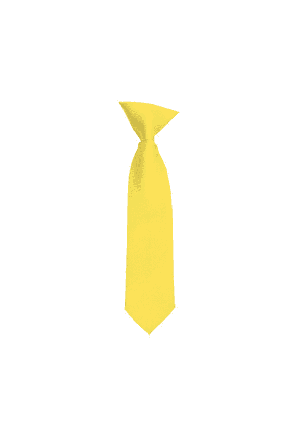 Solid Light Yellow Boy's 11" Clip On Tie Age 3 to 6 Years Old