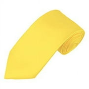 Solid Light Yellow Slim Men's Necktie