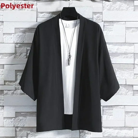 Solid Linen Kimono Japanese Kimonos for Men Vintage Clothes Cardigan Man Men's Japan Clothing Shirt 5XL 2023 Summer