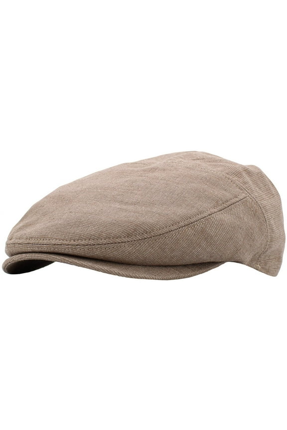 Solid Linen Newsboy Ivy Gatsby Cabbie Ascot Hat Cap Mens