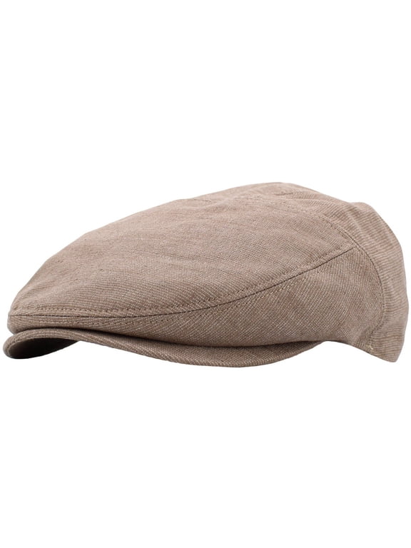 Solid Linen Newsboy Ivy Gatsby Cabbie Ascot Hat Cap Mens