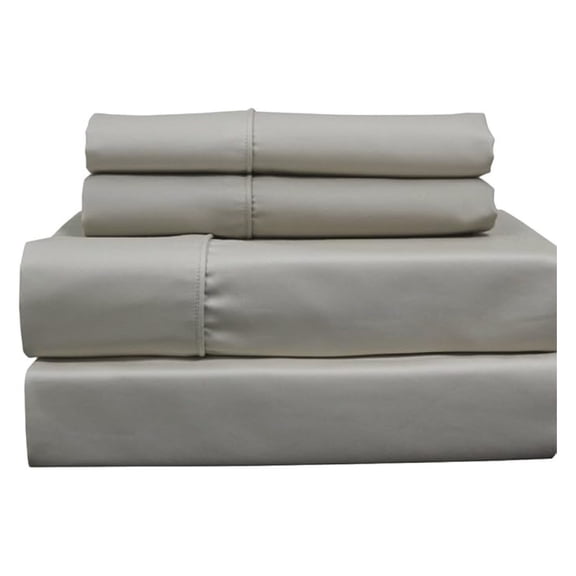 Solid Linen Top Split King: Adjustable King Bed Size Sheets, 4PC Bed Sheet Set, 100% Cotton, 650 Thread Count, Sateen, Deep Pocket
