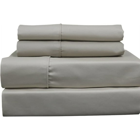 Solid Linen Top Split King: Adjustable King Bed Size Sheets, 4PC Bed Sheet Set, 100% Cotton, 650 Thread Count, Sateen, Deep Pocket