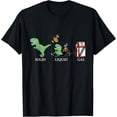 thumbnail image 1 of Solid Liquid Gas Dinosaur, Back to school Adult T-shirt, 1 of 8