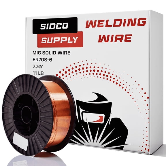 Solid MIG Welding Wire - ER70S-6-0.035 Inch, 11 LB Spool