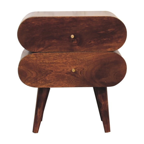 Solid Mango Material - Two Drawer Feature - Bedroom Storage Need - Durable Bedside Option