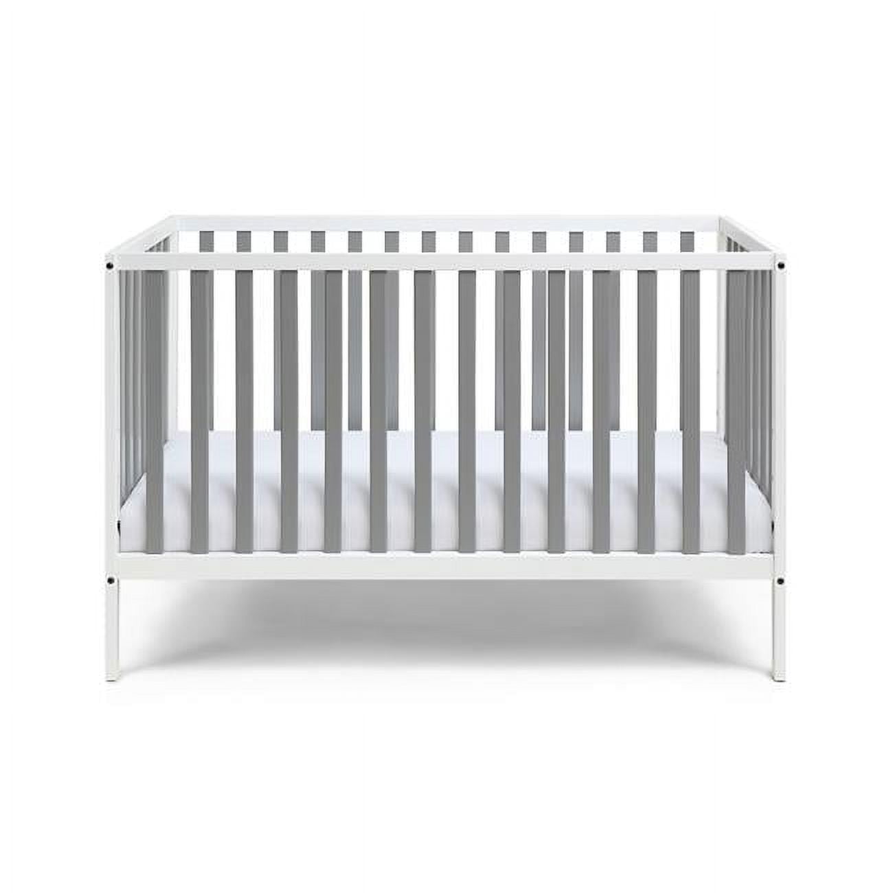 Gray and White Solid and Manufactured Wood Standard Three In One Convertible Crib Gray and White Solid and Manufactured Wood Standard Three In One Convertible Crib