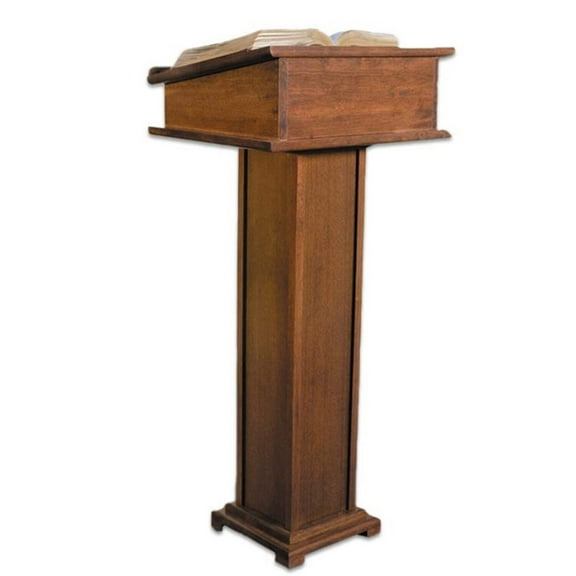 Christian Brands Church Supply LC908 Walnut Lectern with Shelf