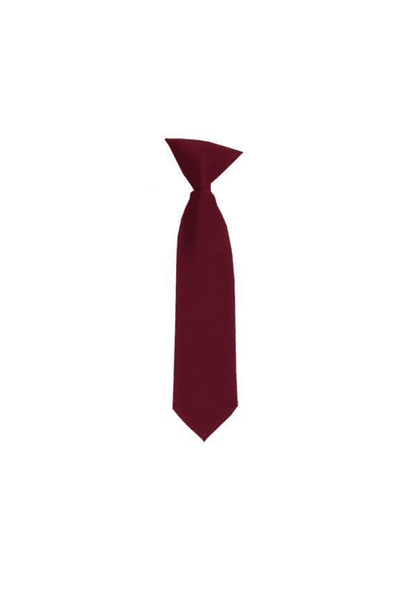 Solid Maroon Boy's 11" Clip On Tie Age. 3 to 6 Years Old