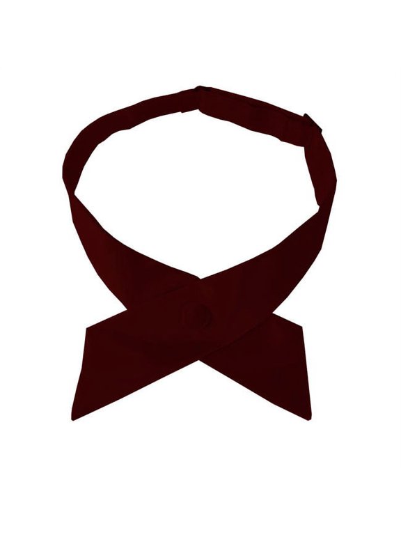 Solid Maroon Crossover Tie For Women