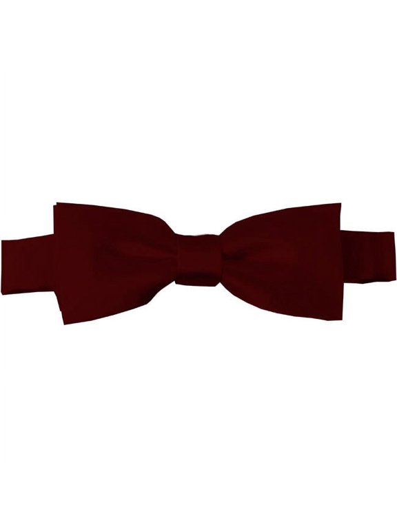 Solid Maroon Kid's Pre-Tied Bow Tie