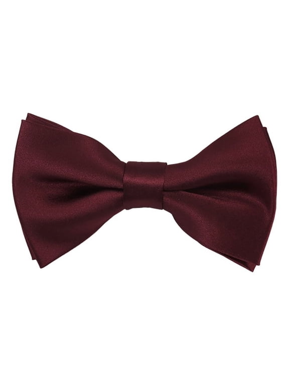 Solid Maroon Men's Pre-Tied Bow Tie
