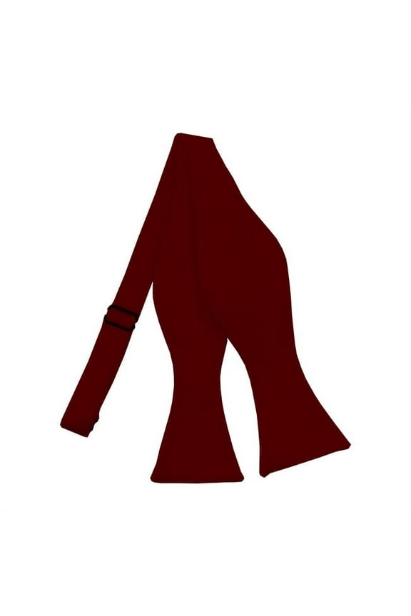 Solid Maroon Self-Tie Bow Tie