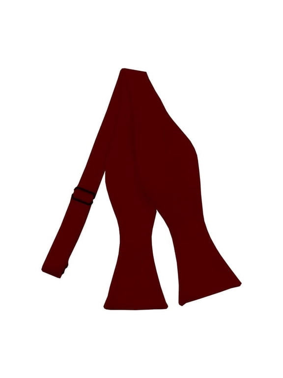Solid Maroon Self-Tie Bow Tie