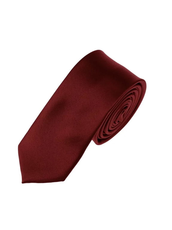 Solid Maroon Skinny Men's Necktie