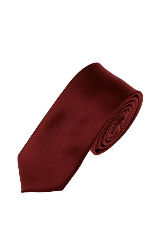 Solid Maroon Skinny Men's Necktie