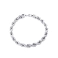 thumbnail image 1 of Solid Mens Rope Bracelet 10K/14K White Gold, 1 of 4