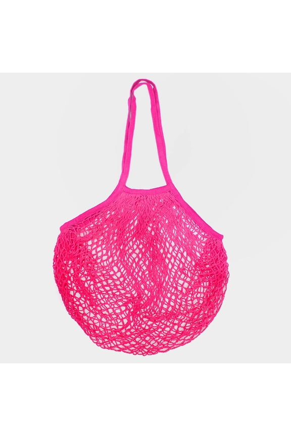 Solid Mesh Net Tote Bag