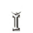 thumbnail image 1 of Solid Metal Initial Keyring - I, 1 of 3