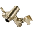 thumbnail image 1 of Solid Metal Shower Arm Diverter with Holder for Hand Held Showerhead and Fixed Spray Head, G 1/2 3-Way Bathroom Universal Diverter System Replacement Part (Brushed Gold), 1 of 14