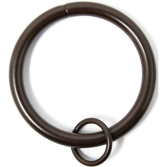 Solid Metal Window Drapery Curtain Panel Ring with Eyelet, 1.5" Inner Diameter, Fits Up to 1.25" Rod, Set of 14 - Oil Rubbed Bronze (ORB)