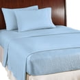 thumbnail image 1 of Collections Etc Bed Tite Soft Microfiber Sheet Set - Includes Flat Sheet, Fitted Sheet, and 2 Pillow Cases, Light Blue, King, 1 of 8