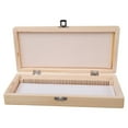 thumbnail image 1 of Solid Microscope Slide Organizers Case Metal Buckle Designing Holds 50PCS Prepared Specimens Biology Glass Slides, 1 of 8