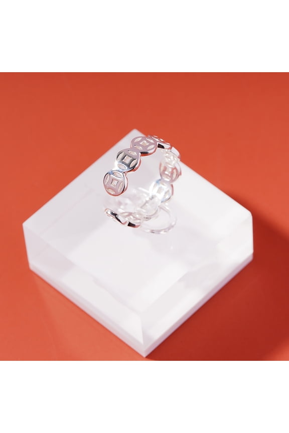 Solid Money Ring, Sterling Silver Ring, Ring for Women, Size 4, Chariot Jewelry
