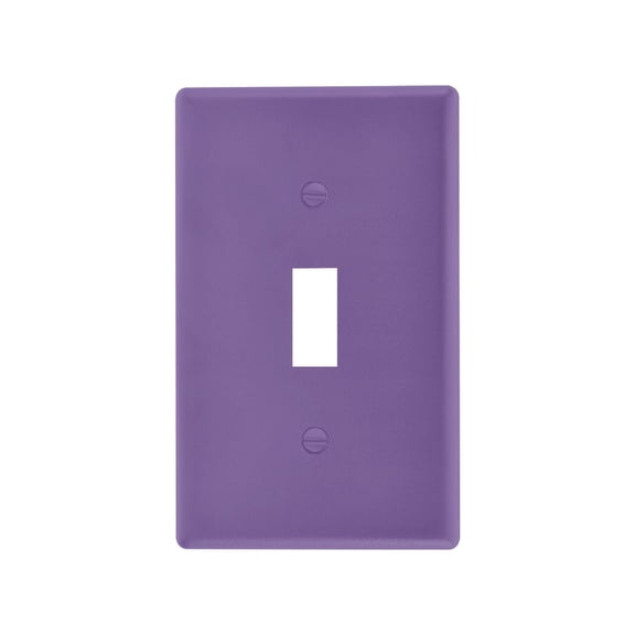 Solid Muted Violet Background Decorative Wall Plate, Flame Retardant PC Plastic Light Switch & Outlet Cover with Mounting Screws Fits Toggle Switch