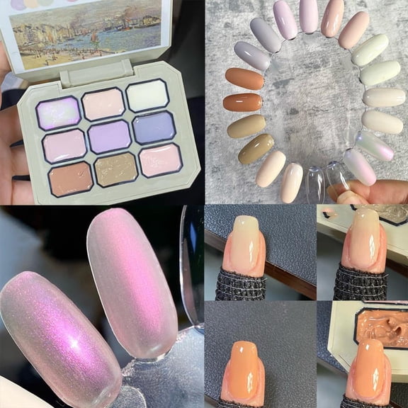 Solid Nail Gel Palette for Art Design, High-Quality Long-Lasting Formula