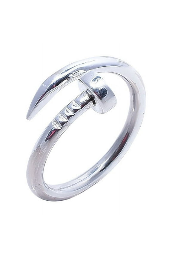 Solid Nail wrap ring, 925 Sterling Silver Ring, Adjustable Ring, Minimalist Ring, Handmade Ring