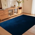 thumbnail image 1 of Solid Navy Blue Area Rug Non Slip Washable Floor Carpet for Living Room Bedroom Nursery with Smooth Solid Color Pattern, 1 of 9