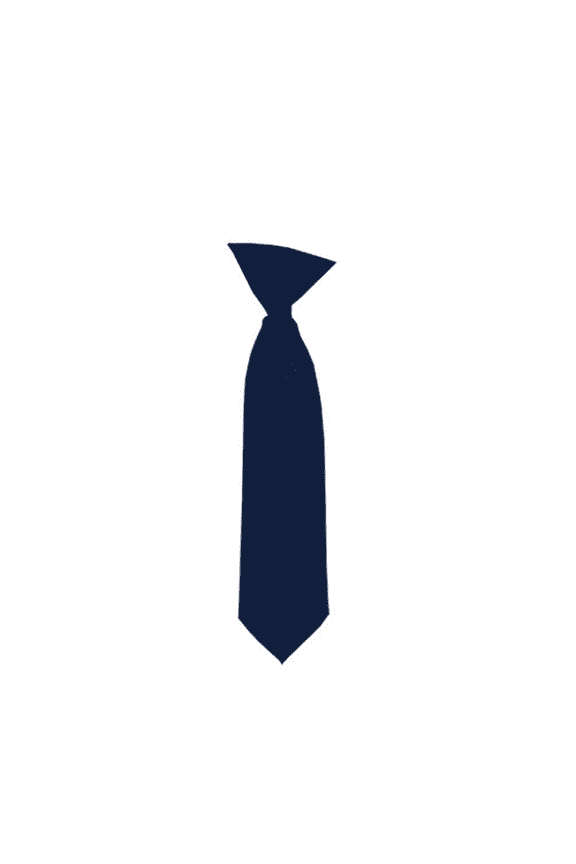 Solid Navy Blue Boy's 11" Clip On Tie, Age 3 to 6 Years Old