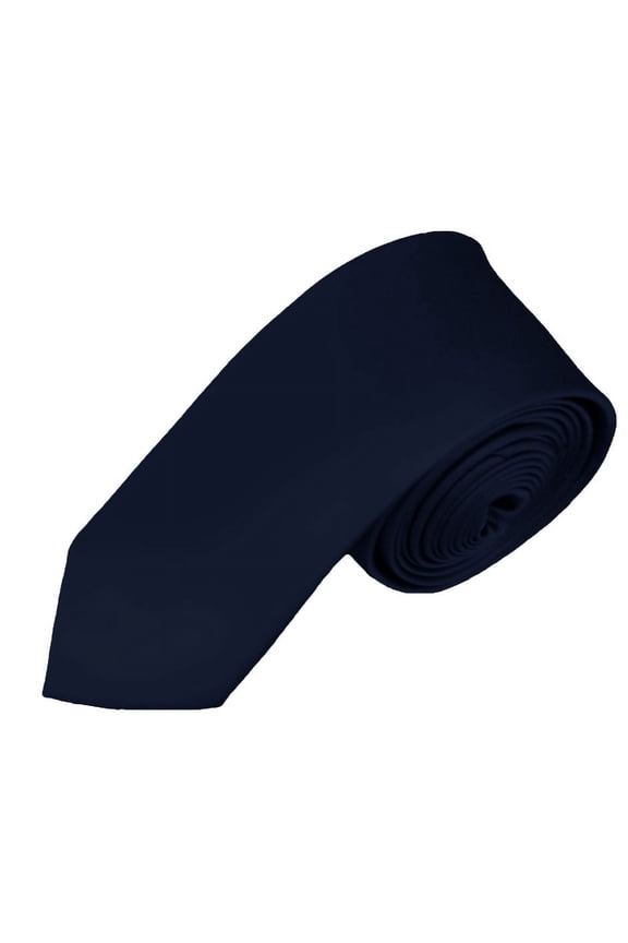 Solid Navy Blue Boy's Necktie