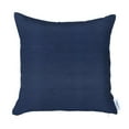 thumbnail image 1 of Solid Navy Blue Faux Leather Decorative Pillow Cover, 1 of 4