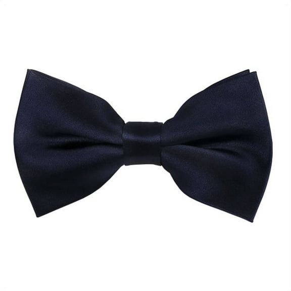 Solid Navy Blue Men's Pre-Tied Bow Tie