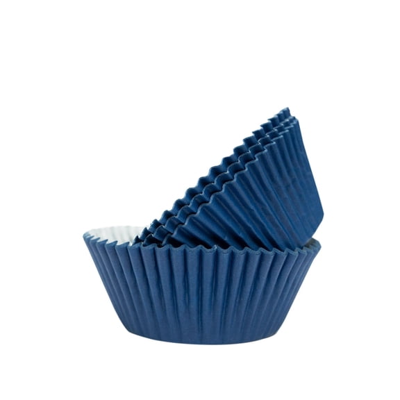 Solid Navy Blue Standard Size Cupcake Wrappers & Liners