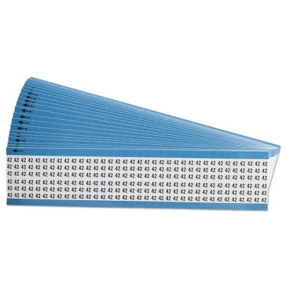 Solid Numbers Wire Marker Cards, "42", Black on White