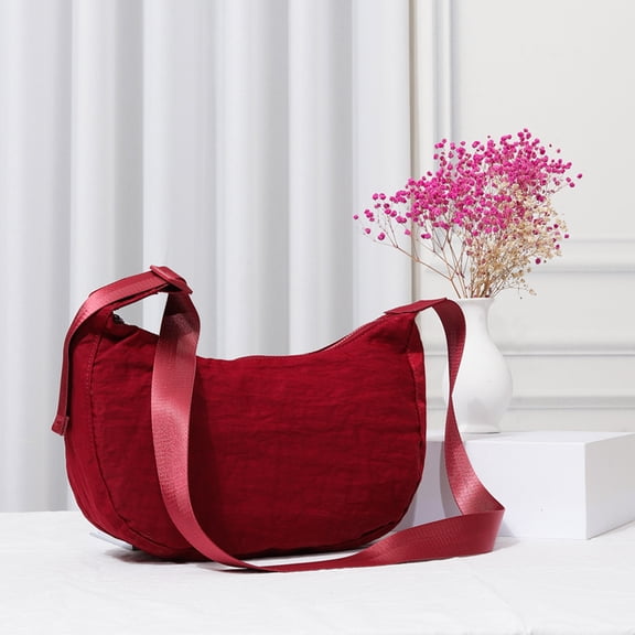 Solid Nylon Sling Bag / Crossbody Bag