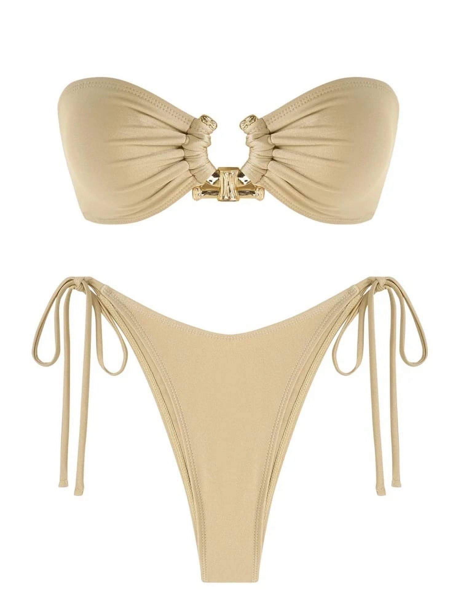 Metal Ring Bandeau Bikini
