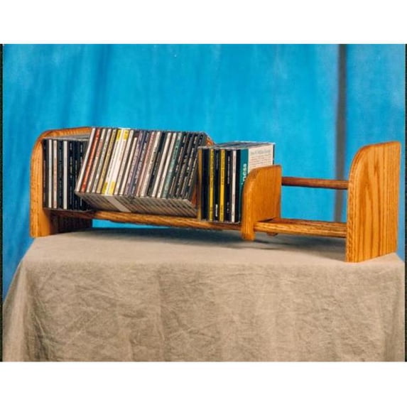 Solid Oak 1 Row Dowel CD Rack