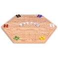 thumbnail image 1 of Solid Oak 16" Wide Aggravation Game Board, Unpainted Holes, Double-sided, 1 of 10