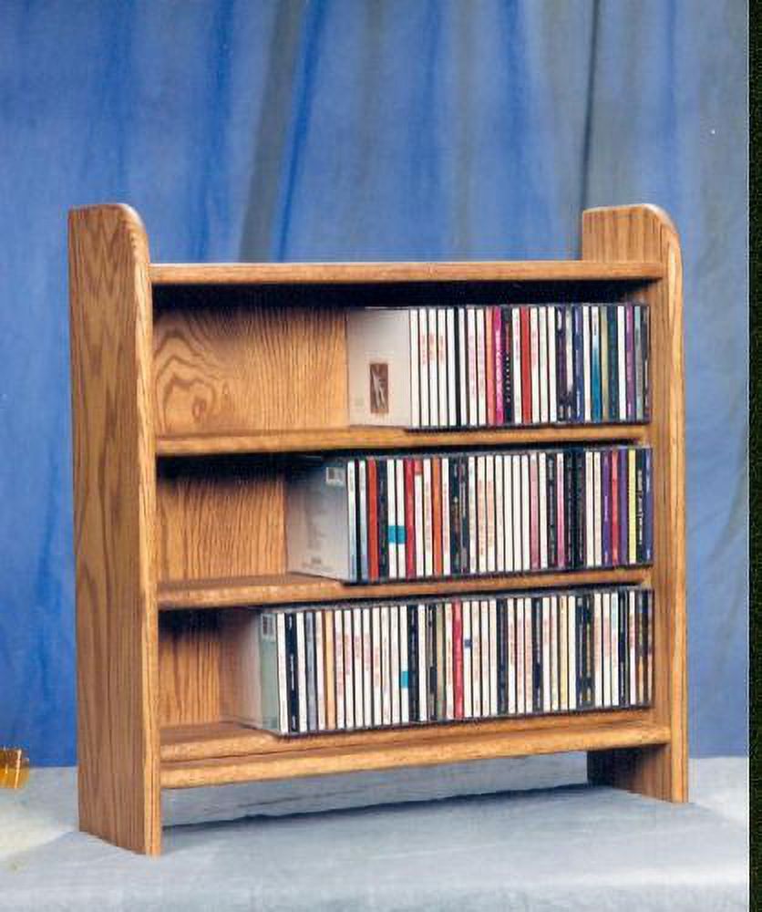 Solid Oak 3 Shelf CD Cabinet - image 1 of 1