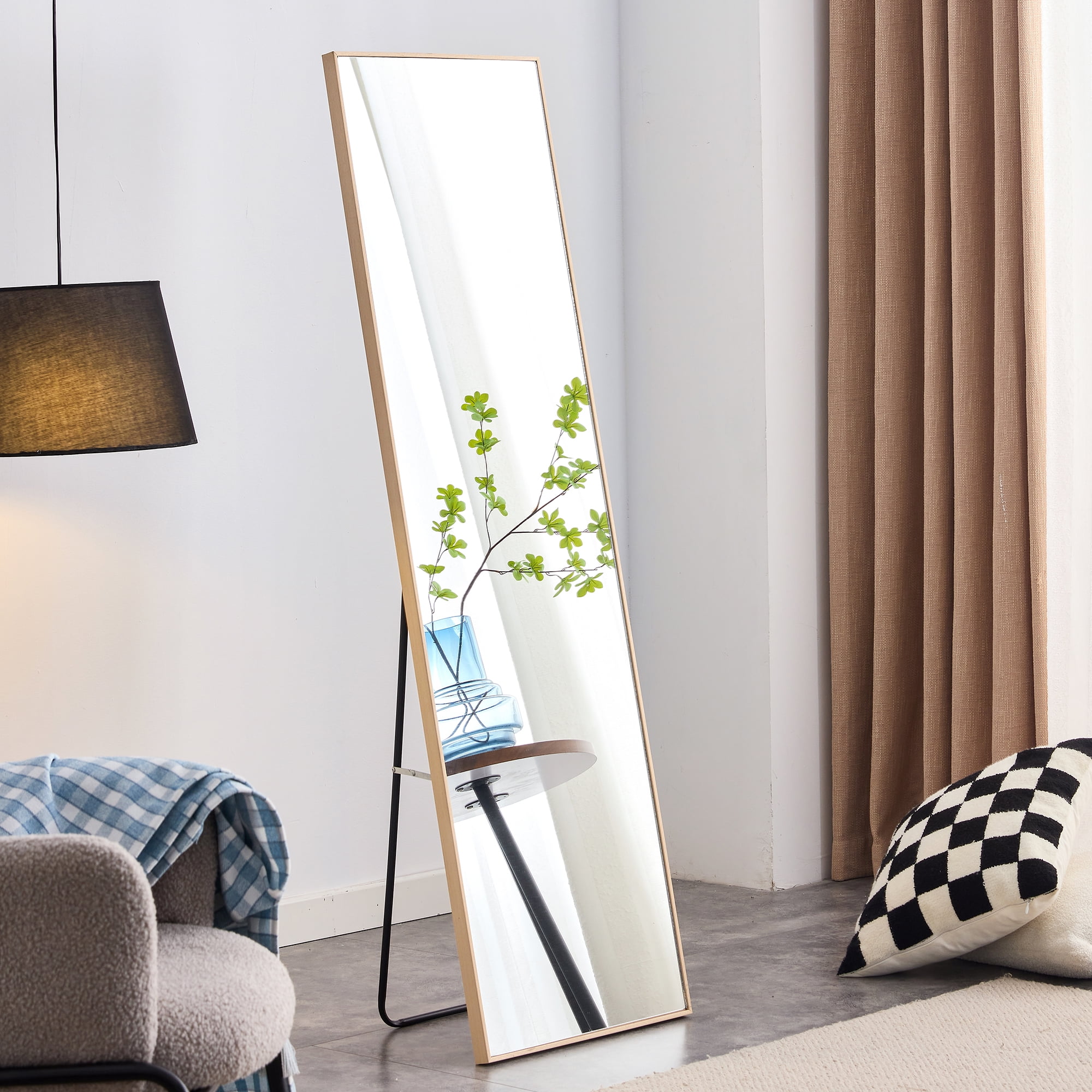 Solid Oak Frame Fulllength Mirror, Dressing Mirror, Bedroom Entrance, Decorative Mirror