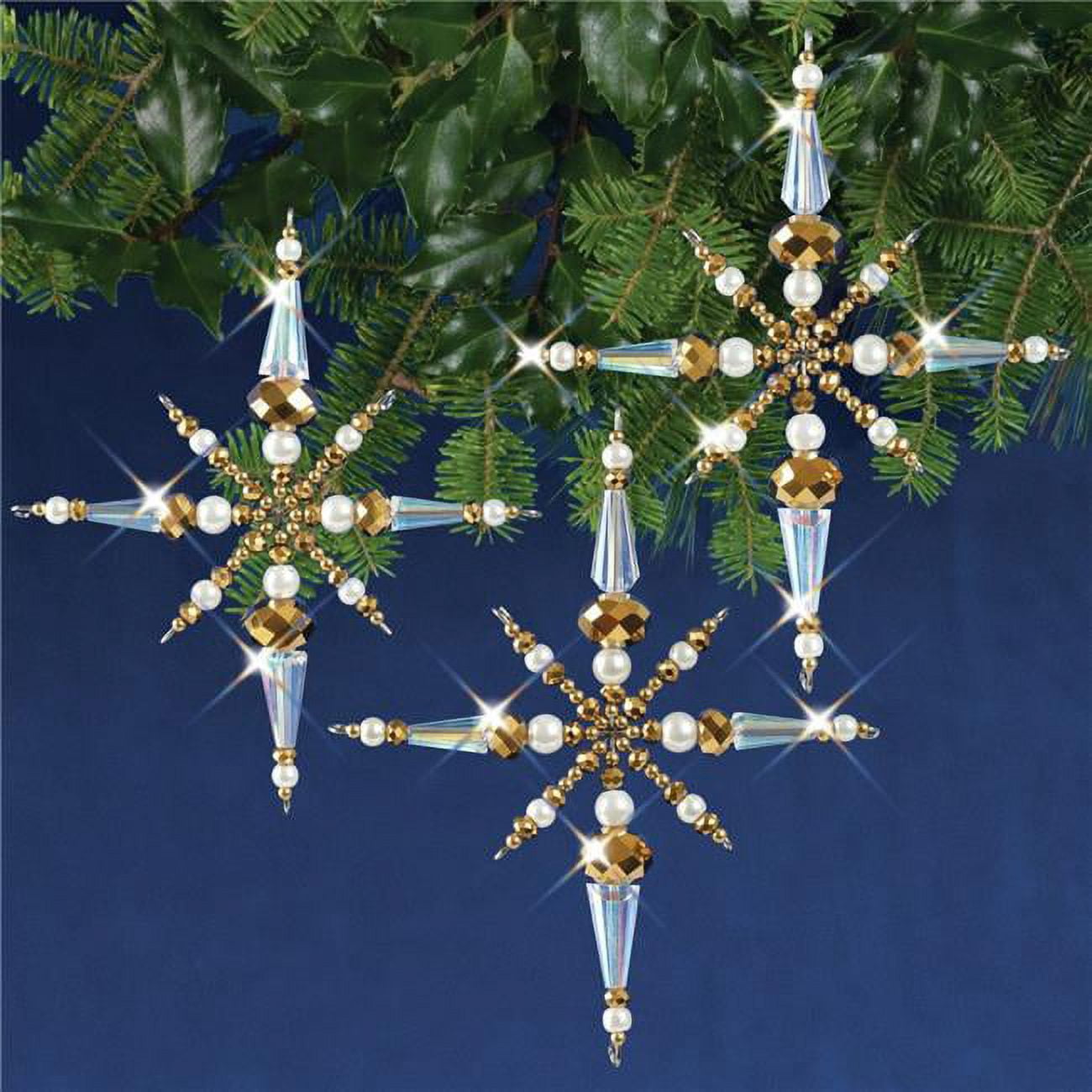 Solid Oak Nostalgic Christmas Beaded Crystal Ornament Kit-Crystal ...
