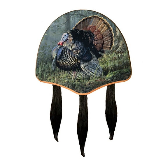 Solid Oak Three (3) Beard Turkey Display Kit with King of Spring Image