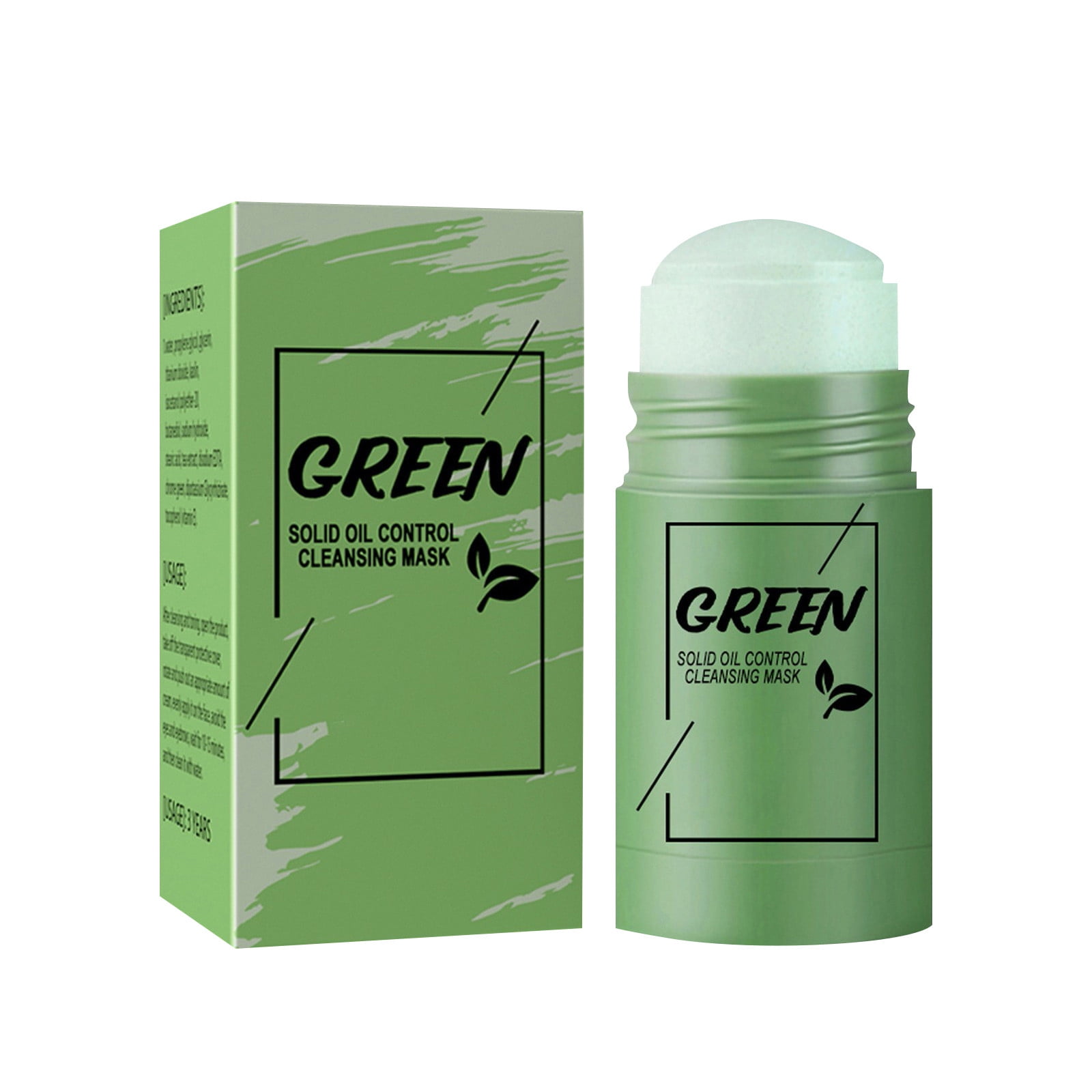 Solid Oil Control Cleansing Green Tea Eggplant Deep Clean Skin Paste