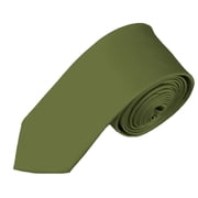 Solid Olive Green Boys Necktie