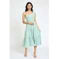 thumbnail image 1 of Solid One Shoulder Tiered Tea Length Dress | 4 Colors | S-3X, 1 of 22